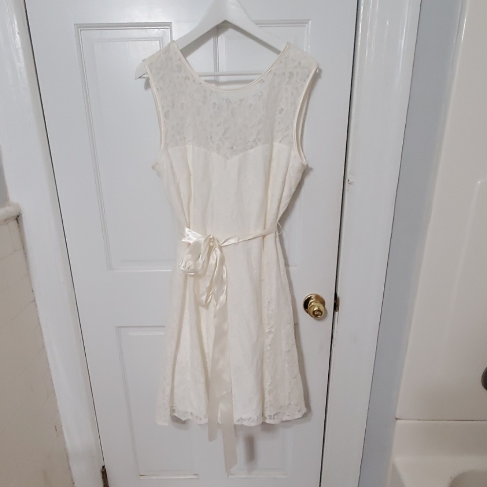 White reception dress